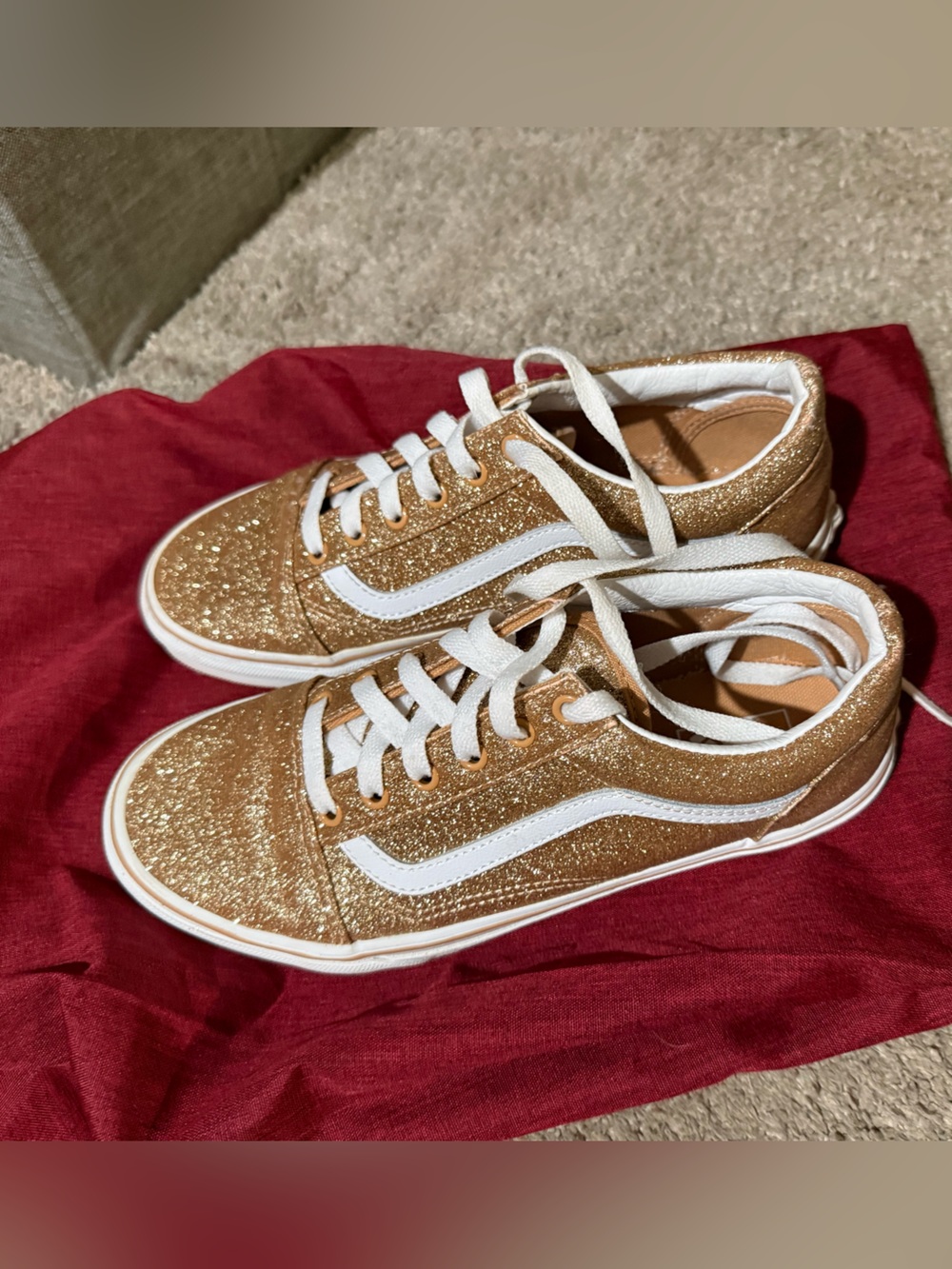GUC Gold Glitter Vans